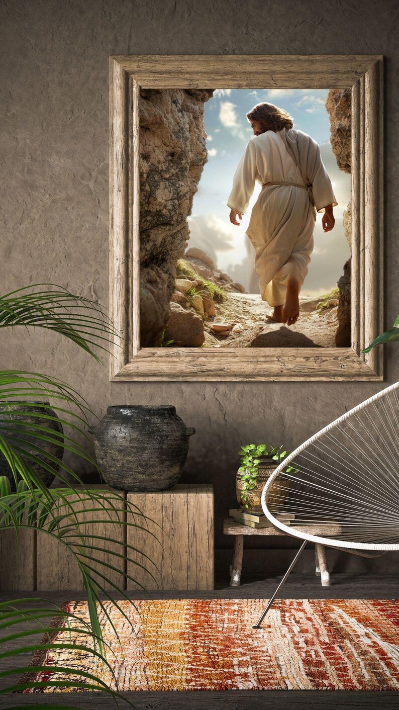 Jesus Walking Out of the Tomb, Digital Printable Christian Wall Art - Etsy