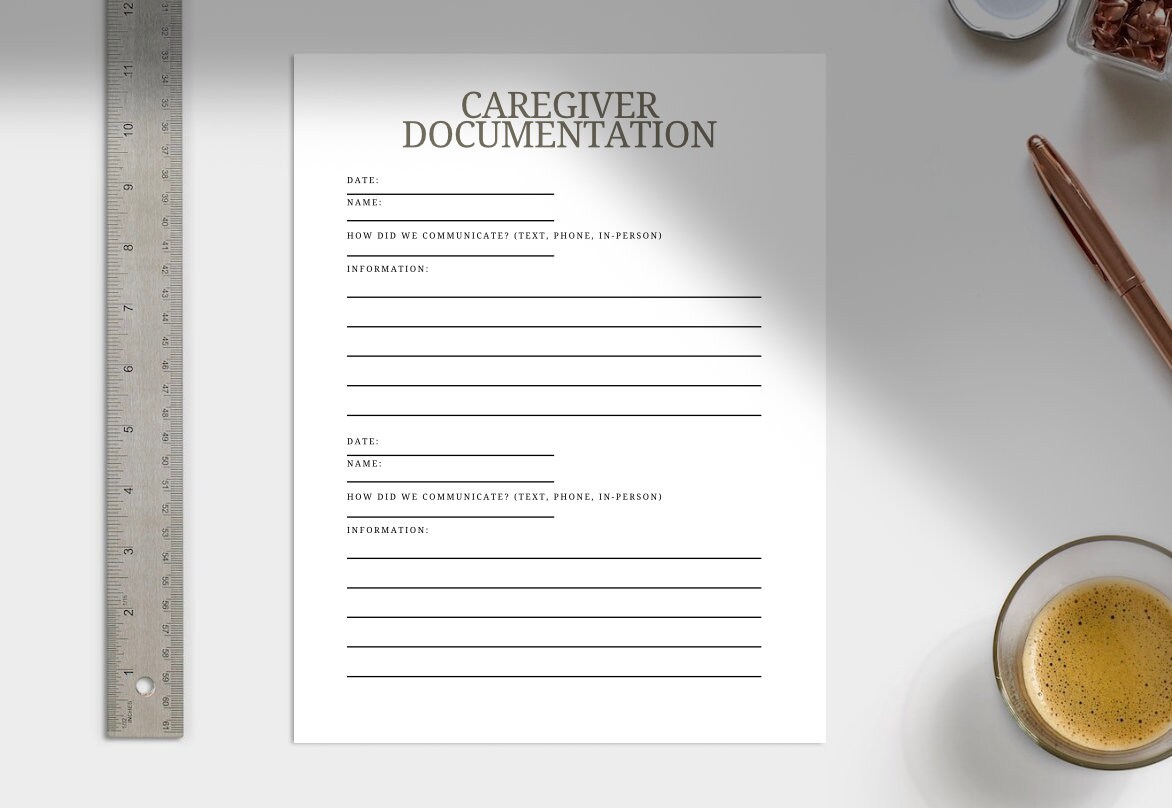 Child Caregiver Documentation Checklist Stay Organized and Etsy