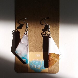 Ceramic earrings triangle