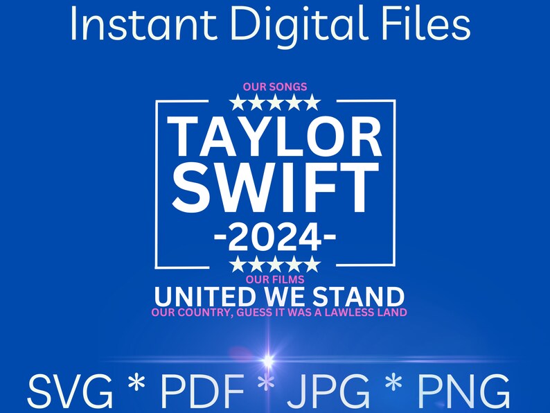 Taylor Swift Inspired 2024 Election Flag Art 'our Songs Etsy