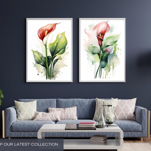 Digitaler Download Moderne botanische Blatt druckbare Kunst Navy Blau Floral abstrakte Pflanze Wand Kunst Neutral Aquarell Dekor Boho
