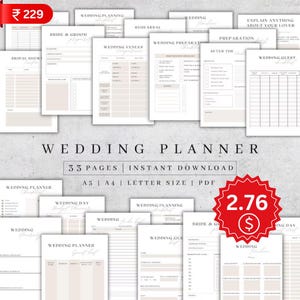 Wedding Planner Printable | Printable Wedding Planner Pages | Wedding Plan Bundle | Wedding Planning Book |