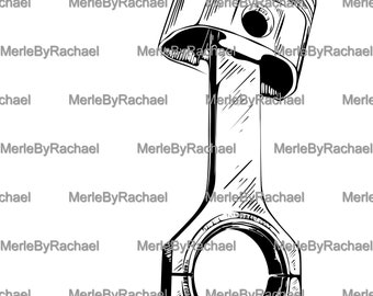 Piston Vector SVG Images | Digital Download | High-Quality Graphics | Inkscape | Cricut | Laser Engraving | Carving | Unique Designs