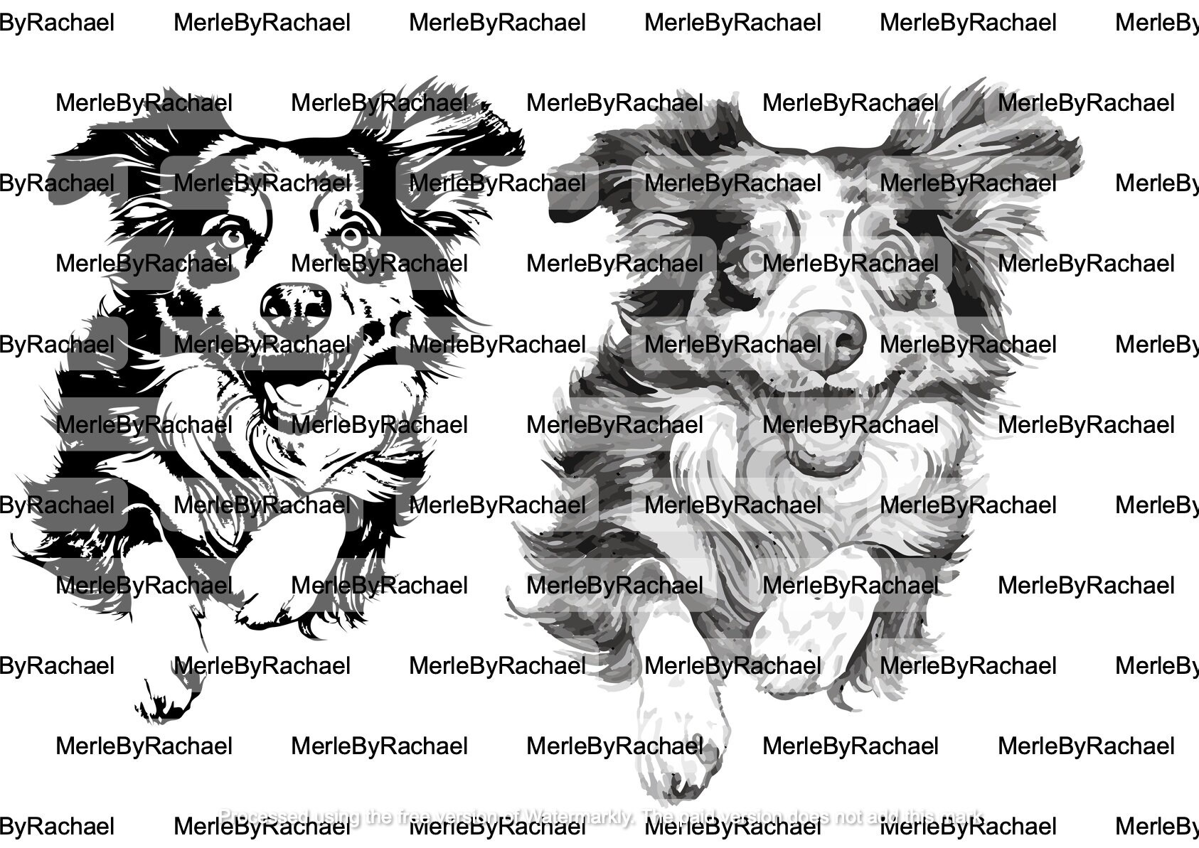 Dog Inkscape Australian Shepherd Bundle Vector SVG Images | Digital Download | Dog ...