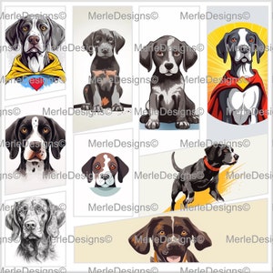 German Short Hair Pointer Dog Bundle Vector Images Digital Download Dog Breed Graphics High-Quality SVG Eps Dxf Design Laser Engraving