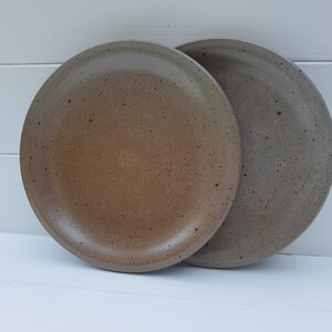Clay plates, thick speckled vintage