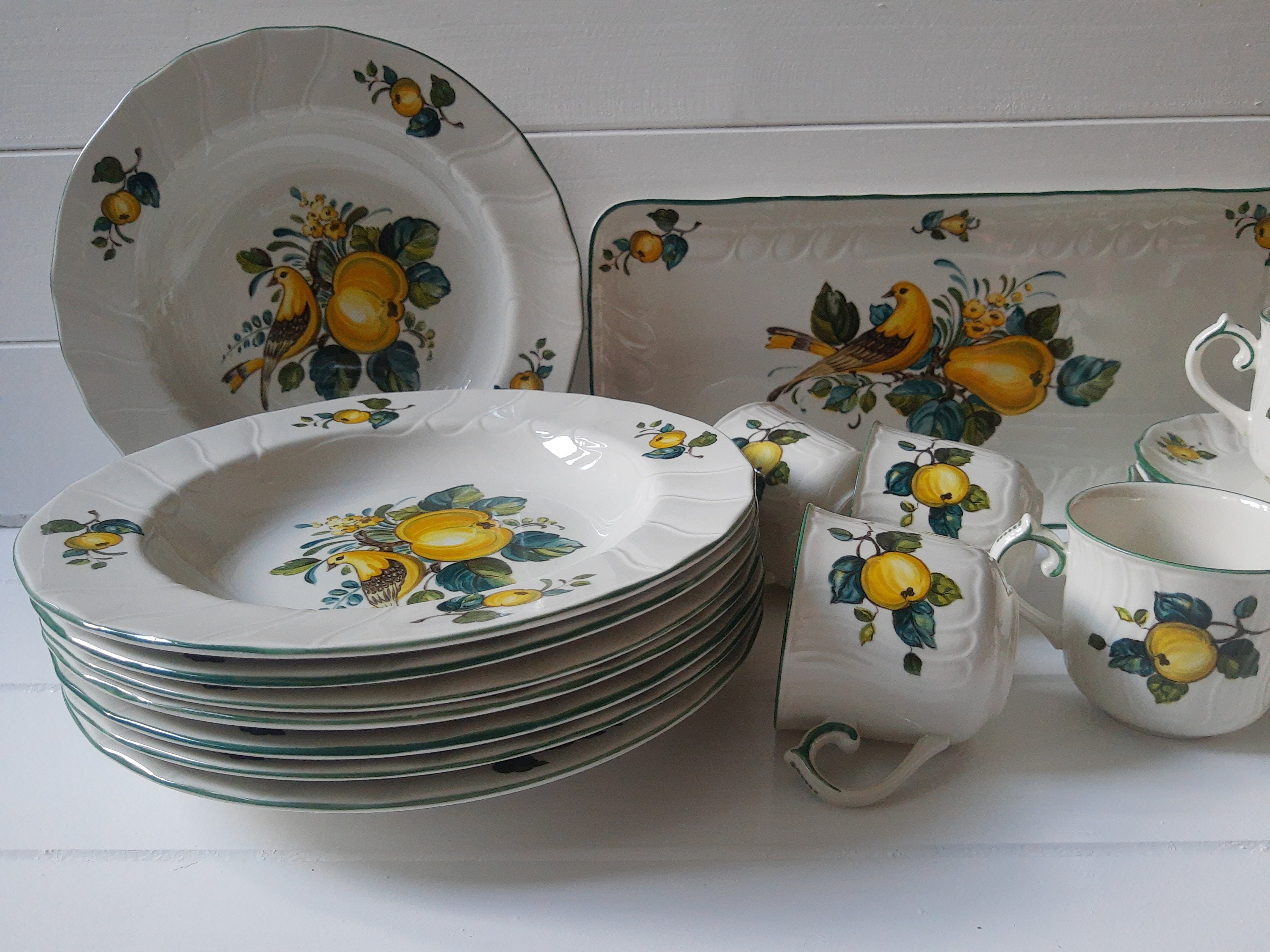 Jamaica Villeroy & Boch Set Cup Cake Plate Dinner Plates Vintage
