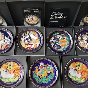 Rosenthal Studio Collector&#39;s Plate - Aladin Lines Sinbad der Seefahrer Series by Bjorn Wiinblad Vintage