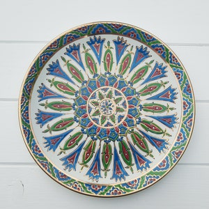 Unique collector&#39;s plate hand made Nassos Rodos Hellas Greece Vintage