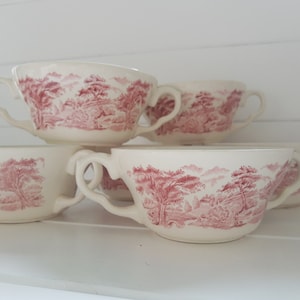 Marmites en porcelaine anglaise pour soupe England Vintage