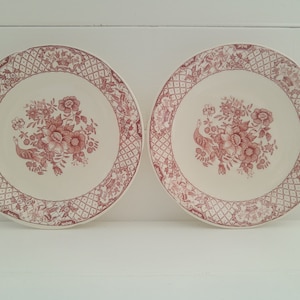 English Porcelain Plates/Bowls Mason's Stratford Ironstone Floral Pattern Vintage