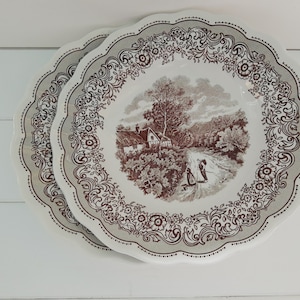 Deep Dinner Plate Italy Swiss Landscape Vintage