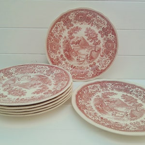 Villeroy & Boch red Burgenland Vintage flat dinner plate