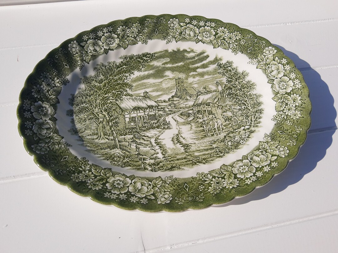 Green Memory Lane British Anchor Ironstone England Vintage Etsy