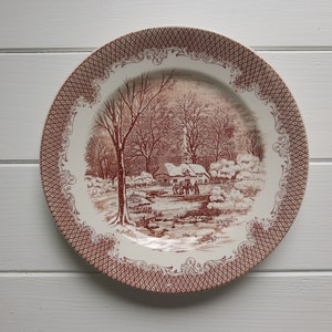 Dessert Plate Italy Swiss Landscape Vintage