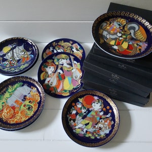 Rosenthal Studio Collector&#39;s Plate - Aladin Lines Wunderlampe Series by Bjorn Wiinblad Vintage