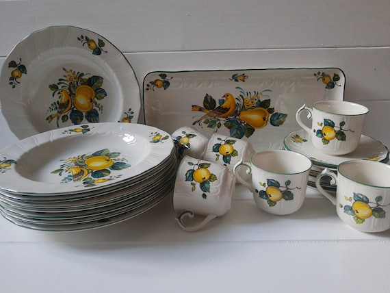 Jamaica Villeroy & Boch Set Cup Cake Plate Dinner Plates Vintage