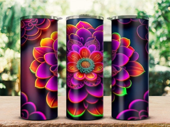 20 Oz Tumbler 3D Giant Flower Tumbler, Summer, Birthday Idea, Gift for Her,  Insulated, Gift for Anyone, Girly Tumblers, Floral Tumbler 