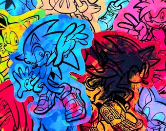 Sonic the Hedgehog and Friends | Shadow, Knuckles, Tails, and more... | Glossy Vinyl Stickers