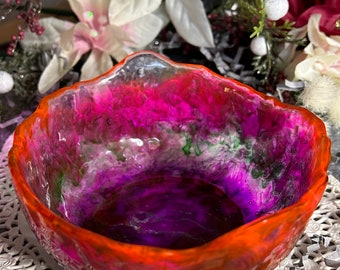 Acrylic, resin candy bowl or key catcher