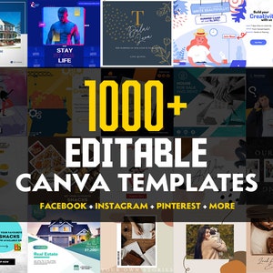 ULTIMATE 1000+ Editable Canva Templates