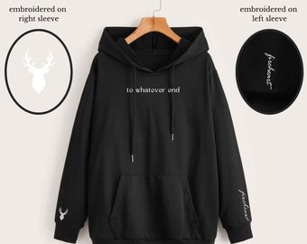 Embroidered Throne Of Glass Hoodie, To Whatever End, SJM Merch