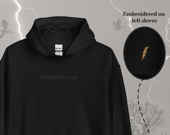 Bestickter Vierter Flügel Hoodie, Romantasy Bookish Apparel