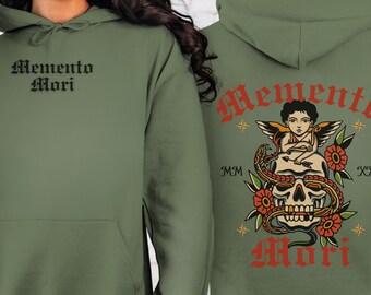 Sudadera con capucha Memento Mori de Crescent City, diseño de tatuaje, artículos de libros