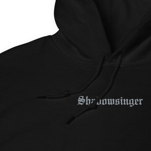 Een Hof van doornen en rozen, Azriel Shadowsinger geborduurde hoodie, Sarah J Maas, troon van glas, Crescent City, leesachtige Merch