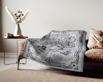 Cozy Fleece Blanket | Erilea Map | Throne of Glass (Kingdom of Ash) Inspired by Sarah J Maas