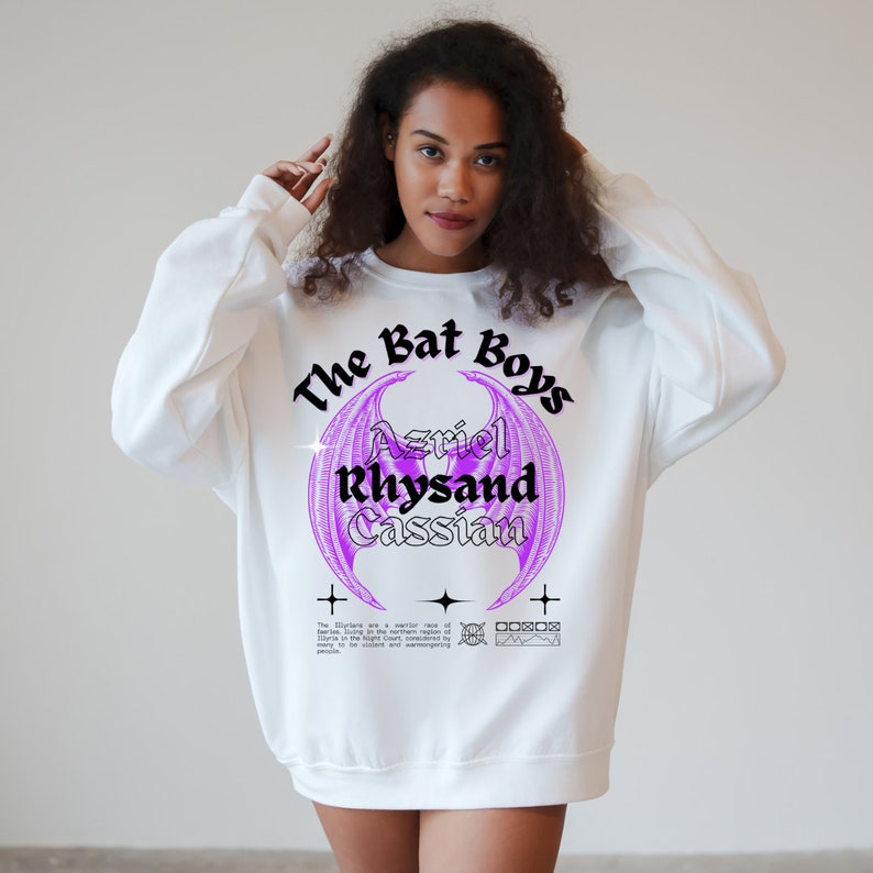 A Court of Thorns and Roses ACOTAR Bat Boys Crewneck Sweatshirt Band