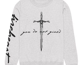 Throne of Glass Knit Sweater, You Do Not Yield, Bookish Merch