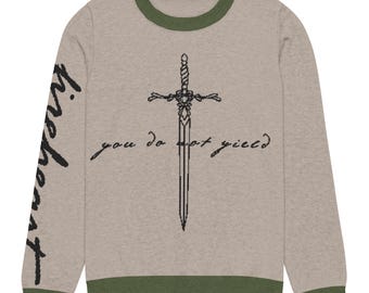 Throne of Glass Knit Sweater, Custom Licensed Throne of Glass Sweater, Sarah J Maas, Gifts for Readers of Fantasy, Fireheart Aelin Rowan
