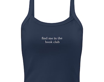 Embroidered Book Club Tank, Gifts for Readers, Book Lovers Summer