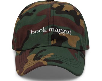 Embroidered Book Maggot Hat: Smut lovers, Gifts for readers, book lovers