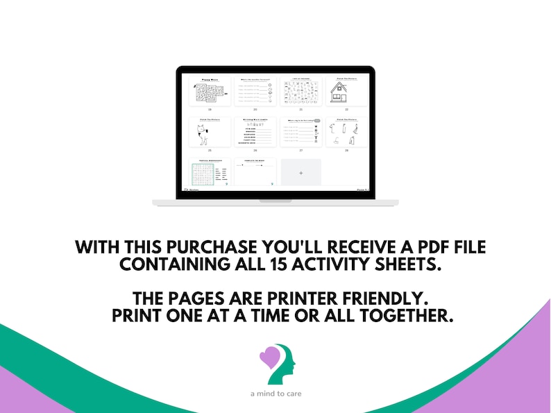 Printable Activity Sheets Alzheimer's &amp; Dementia Care Senior Games and ...
