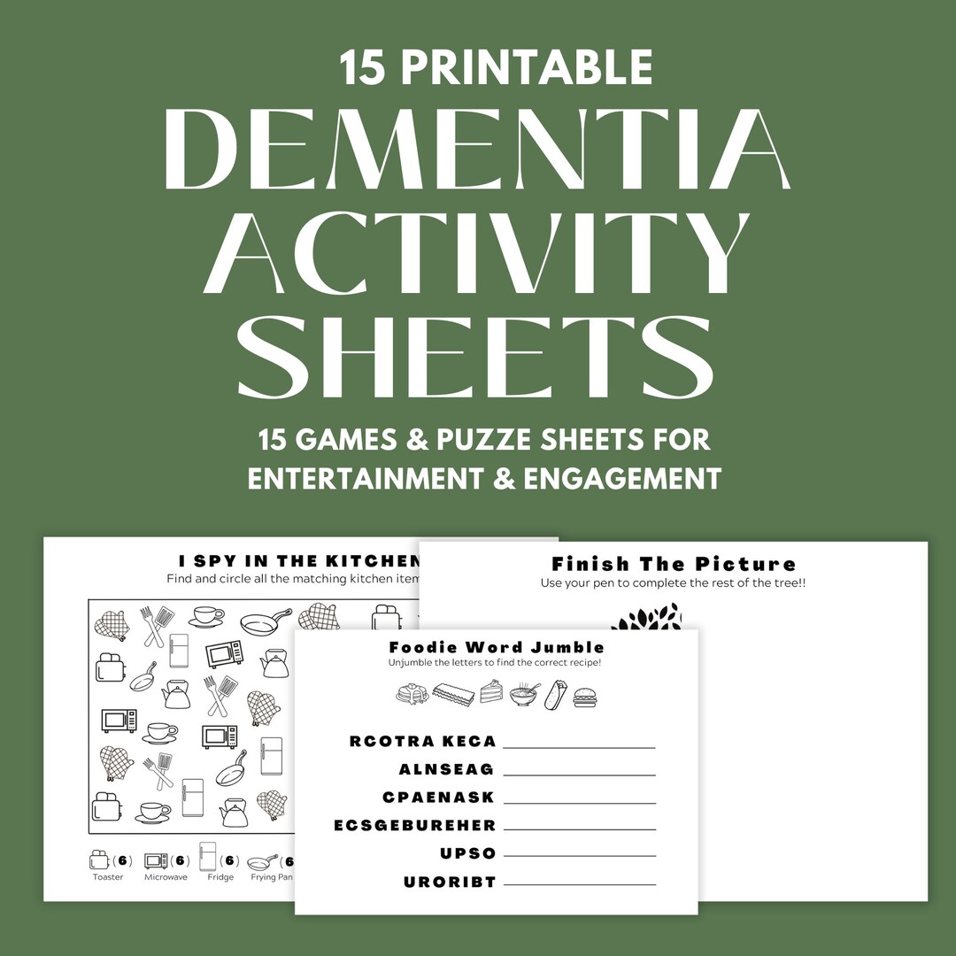 Printable Activity Sheets Alzheimer s Dementia Care Senior Games Printable Activity Sheets Alzheimer s Dementia Care Senior Games