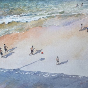 Beach. Watercolor.