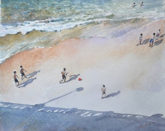 Beach. Watercolor.