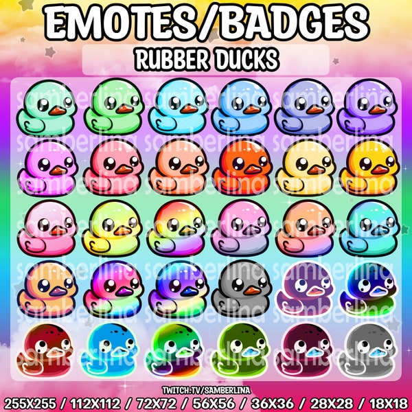 Rubber Duck Emotes Twitch Etsy