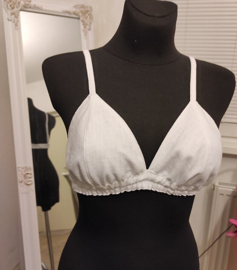 Delicate and Very Comfortable Home Bra /linen Bras / Linen Home Wear