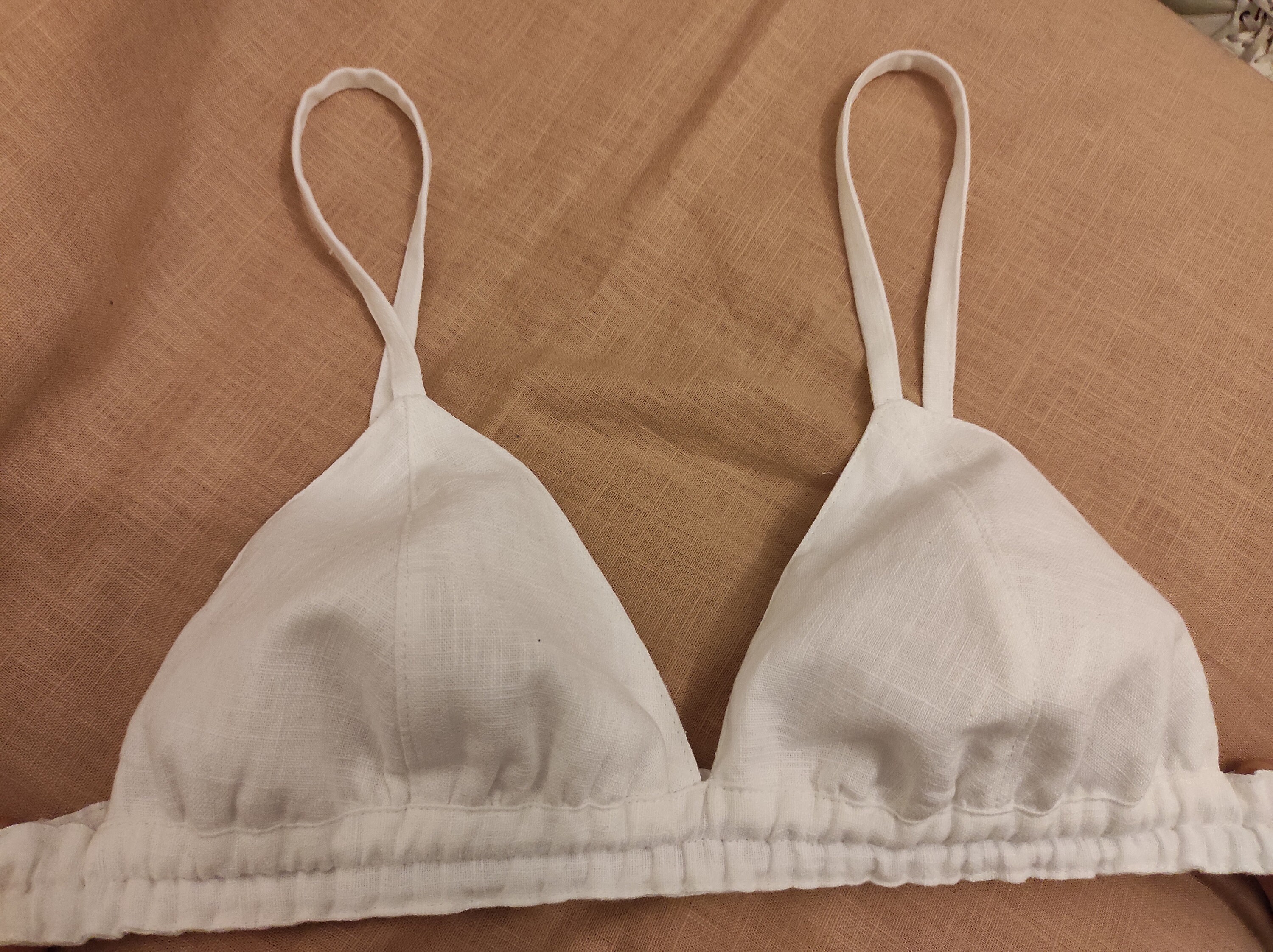 Delicate and Very Comfortable Home Bra /linen Bras / Linen Home Wear