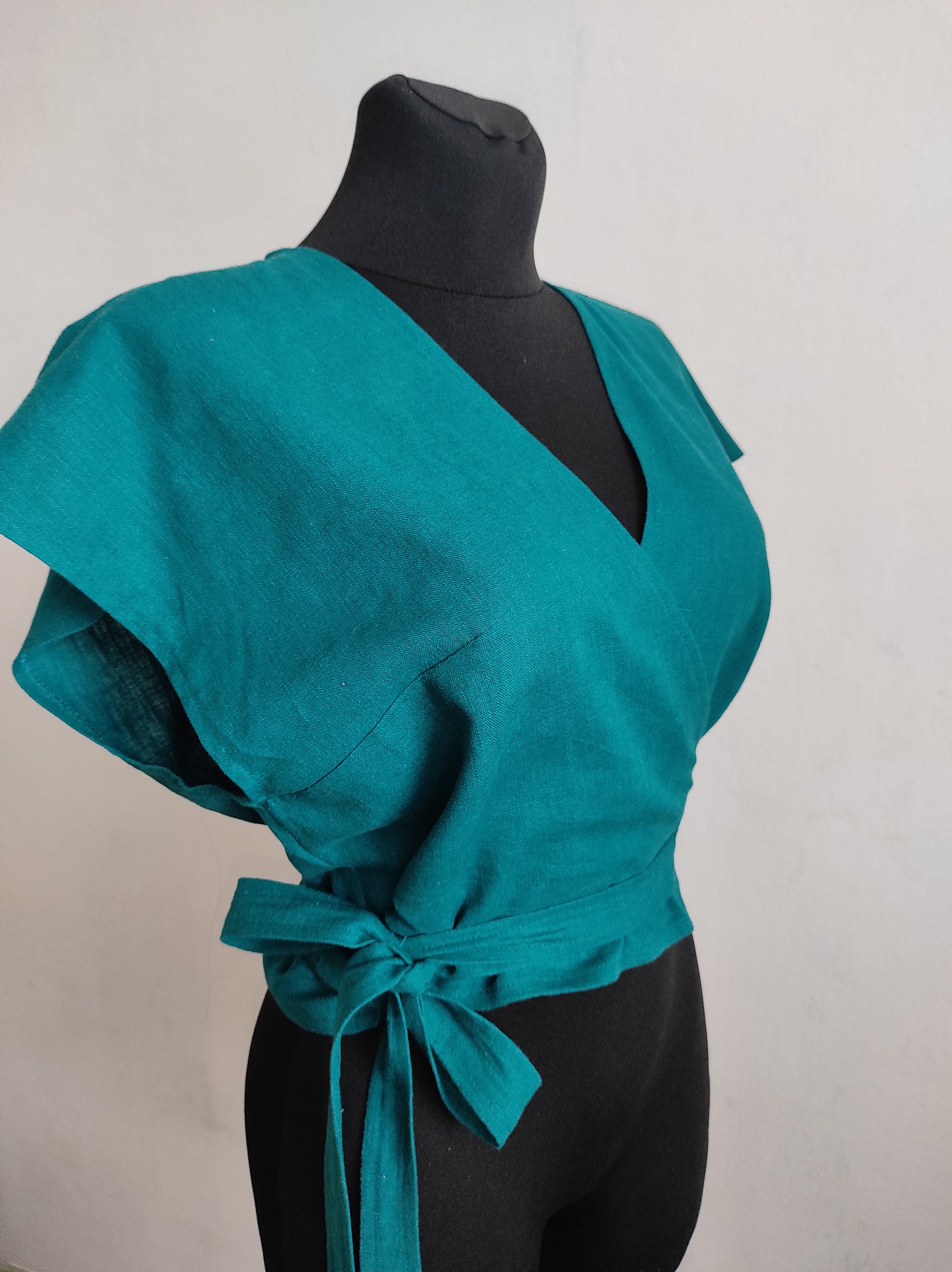 Buster Linen 100 , Wrap Top Wrap Linen Top Linen Top Sleeveless Wrap Top Linen Shirt Etsy Canada