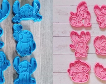 Lilo & Stitch cookie cutter set Stitch y Angel