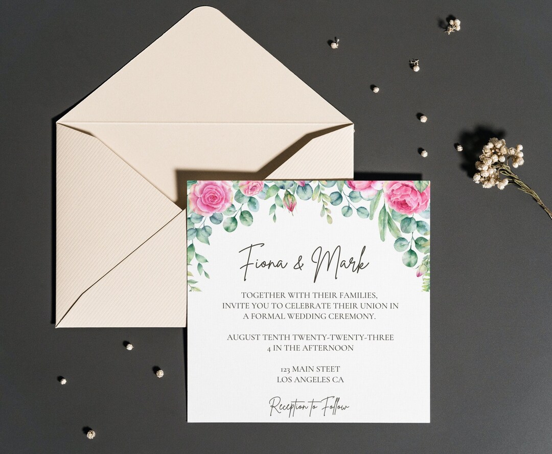 Square Wedding Invitation | Personalized | Wedding Invitations | Modern ...