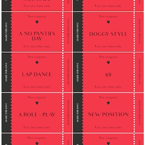 Printable Sex Coupon Book for Couples| Editable Canva Template | Adults 18+ | Anniversary Gift ...