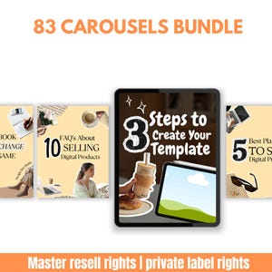 83 Digital Marketing Carousel Templates for Instagram – Editable Scrapbook Posts for Social Media Engagement