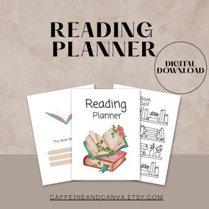 Reading Planner for Bookworms: Track Books, Reviews & TBR (Digital Download)