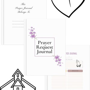 Digital Prayer Journal | Bible Study | Scripture Notebook | Canva Template