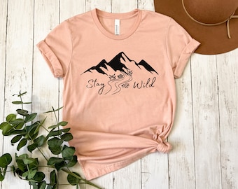 Stay Wild Tee, Outdoorsy Tshirt, Hiking Shirt, Camping Tee